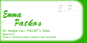 emma patkos business card